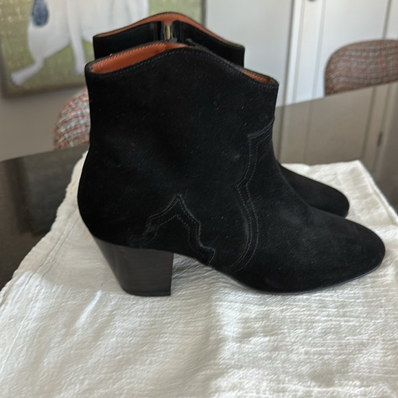 Isabel Marant black suede boots!  Cute stitching, worn once. Nick new - Picture 2 of 5